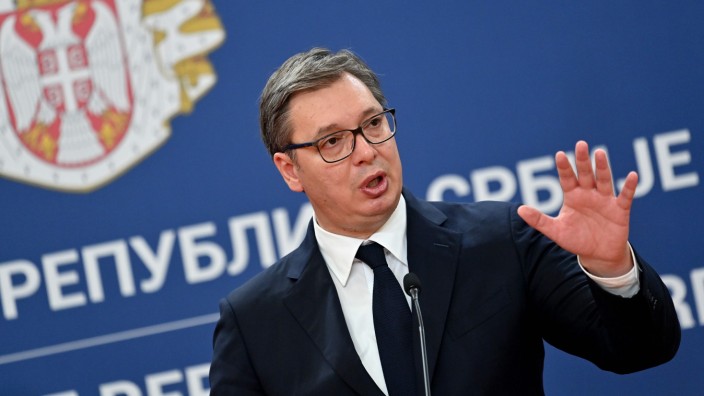 Serbien: Alles nicht so schlimm? Serbiens Präsident Aleksandar Vučić spielte die Zahl der Corona-Opfer herunter.