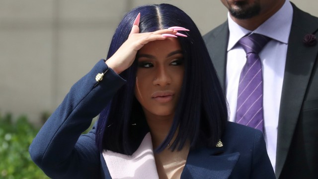 Singer Cardi B leaves Queens County Criminal Court in the Queens Borough of New York