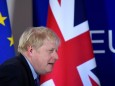 FILE PHOTO: Britain's Prime Minister Boris Johnson arrives to attend a news conference at the European Union leaders summit in Brussels