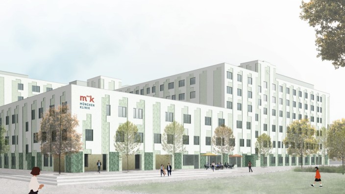 Harlaching: So soll das Klinikum aussehen, wenn der Neubau vollendet ist. Visualisierung: München Klinik