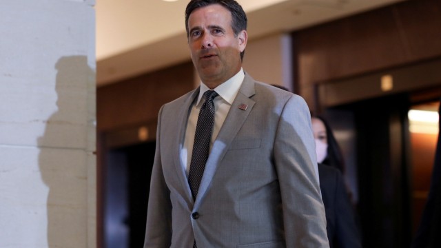FILE PHOTO: Director of National Intelligence (DNI) John Ratcliffe arrives to brief Congressional leaders on reports that Russia paid the Taliban bounties to kill U.S. military in Afghanistan, on Capitol Hill in Washington
