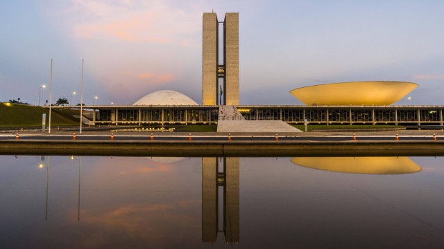 Nationalkongress Congresso Nacional Architekt Oscar Niemeyer Brasília Federal District Brasilie; Brasilia Brasilien Nationalkongress, Congresso Nacional, Architekt Oscar Niemeyer, Brasília