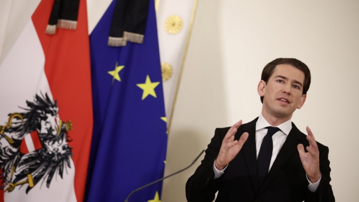 Austria's Chancellor Sebastian Kurz news conference after exchanges of gunfire in Vienna