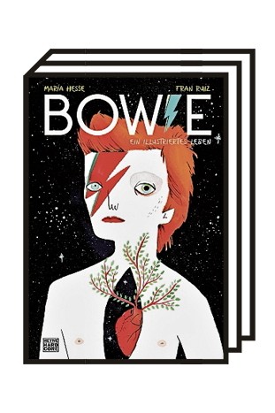 Comics über David Bowie: "Bowie - Ein illustriertes Leben" von María Hesse. Gebundene Ausgabe, 168 Seiten.