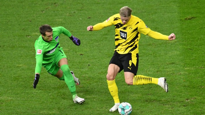 Bundesliga: Erling Haaland bei einem seiner Tore.