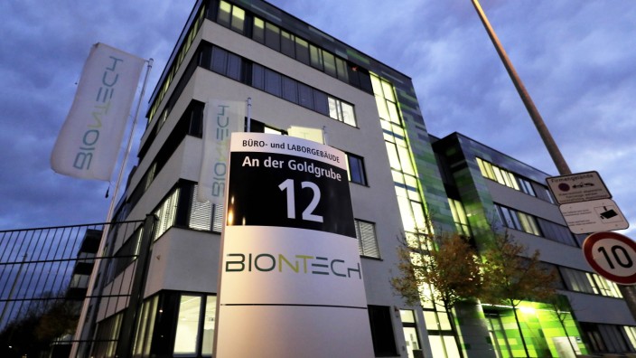 Unternehmen 2020: Betriebswirtschaftlich ein Mittelständler, technologisch ein Riese: Die Zentrale des Impfstoffentwicklers Biontech in Mainz.