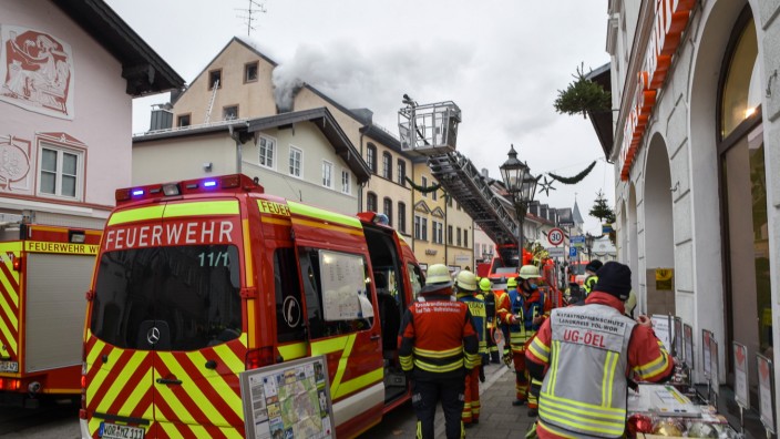 Notfall: In einem Haus am Wolfratshauser Obermarkt hat es gebrannt.