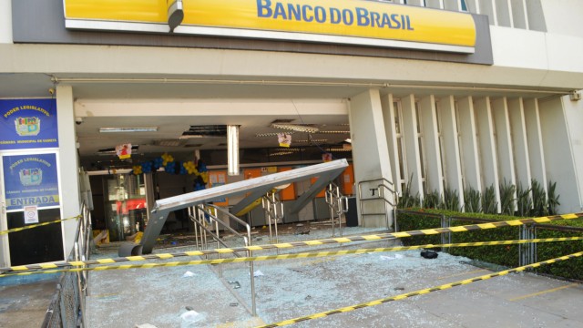 Überfälle in Brasilien: Die Bankfiliale im Zentrum von Cametá wurde bei dem Angriff zerstört.