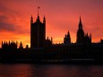 London: Sonnenuntergang hinter Westminster