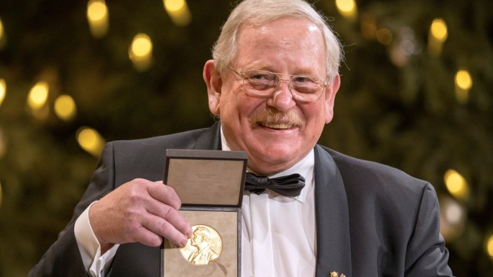 Nobel Prize in physics winner German scientist Reinhard Genzel poses in Munich