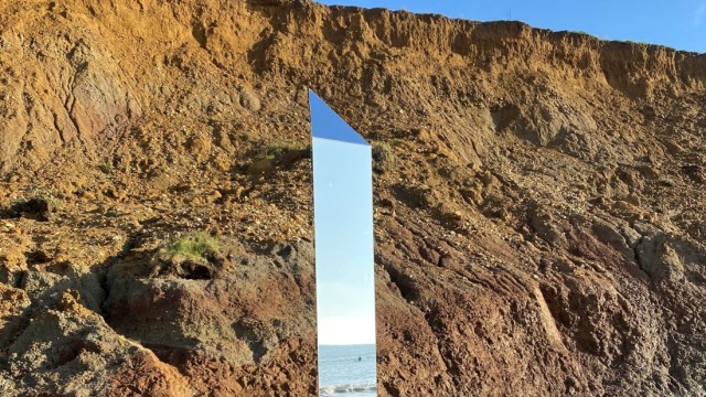 Metal monolith appears on Isle of Wight