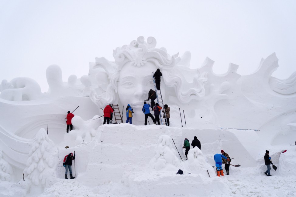 Schneeskulpturen in China