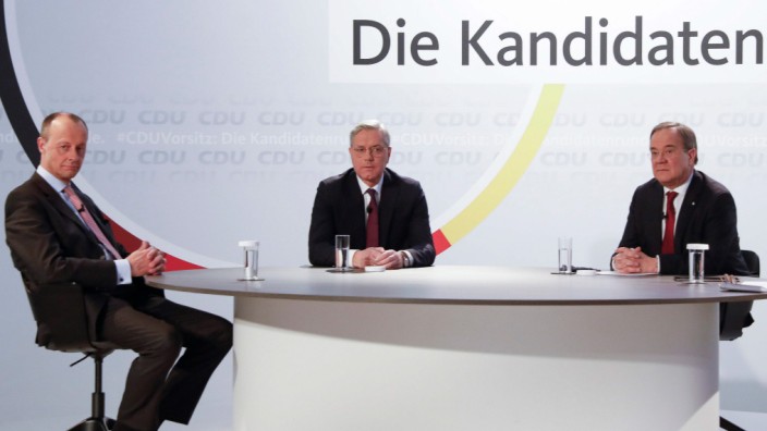 CDU: Friedrich Merz, Norbert Röttgen und Armin Laschet sind die drei Kandidaten für den Vorsitz der CDU.