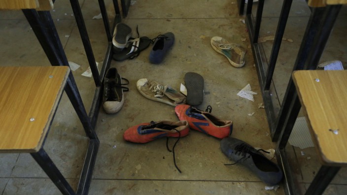 Nigeria: Schuhe der entführten Schüler aus der Oberschule in Kankara, Nigeria.