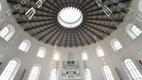Plenarsaal mit Klais Orgel von 1988 Paulskirche Frankfurt am Main Hessen Deutschland Europa ibl