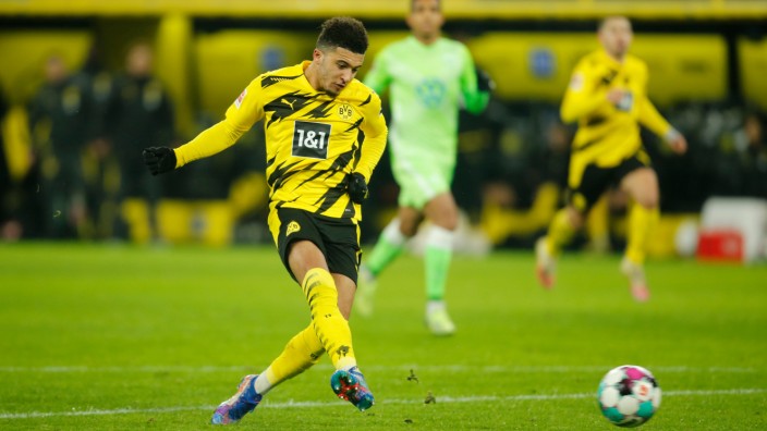 Borussia Dortmund: Seit Ende Mai hatte Jadon Sancho auf einen Treffer für den BVB gewartet - gegen Wolfsburg gelang ihm am Sonntag das 2:0.