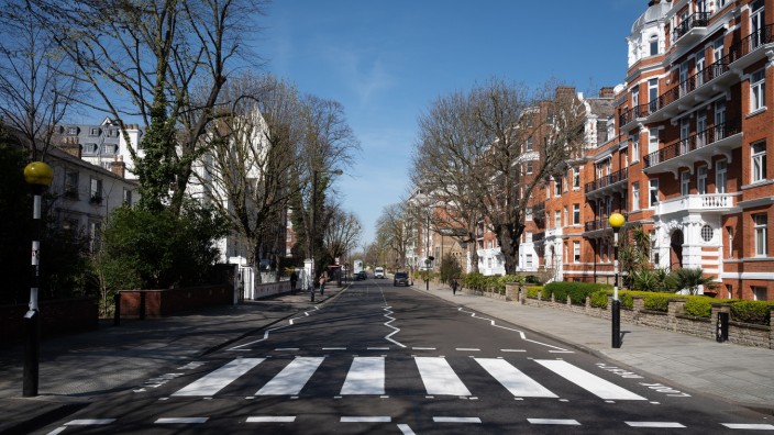 Iconic Abbey Road Crossing Is Repainted During The Coronavirus Pandemic