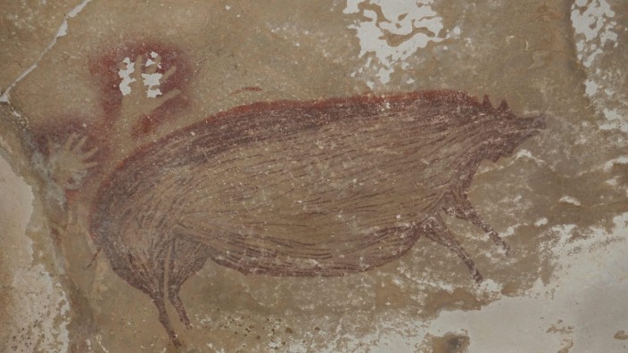Archäologie: Dieses Schweinebild wurde vor 45500 Jahren gemalt.