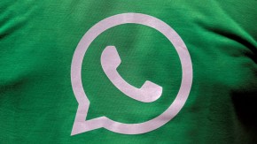 FILE PHOTO FILE PHOTO A logo of WhatsApp is pictured on a T-shirt worn by a WhatsApp-Reliance Jio representative during a drive by the two companies to educate users on the outskirts of Kolkata