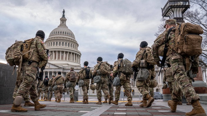 National Guard troops secure the Nation s Capital ahead of the upcoming inauguration for President Joe Biden at the U.S