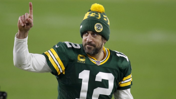 American Football: Aaron Rodgers, Quarterback der Green Bay Packers.