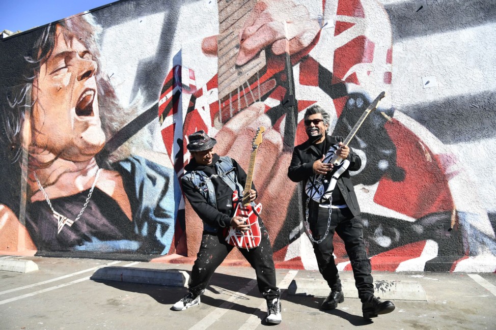 Unveiling Of Eddie Van Halen Mural 'Long Live The King' By Artist Robert Vargas