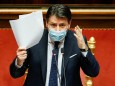 FILE PHOTO: Italian PM Conte faces a confidence vote at the upper house of parliament, in Rome