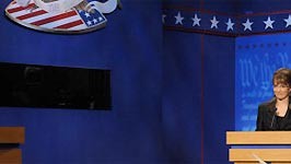 Endspurt im US-Wahlkampf: In der US-Satiresendung Saturday Night Live doubelt die Schauspielerin Tina Fey Sara Palin.