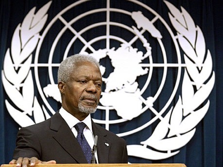 UNO; ehemaliger Generalsekretär Kofi Annan; AFP