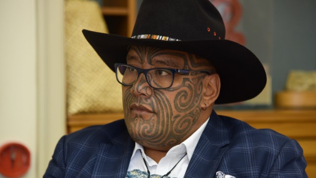 NEW ZEALAND POLITICS, Maori Party co-leader Rawiri Waititi is seen at his parliamentary office in Wellington, New Zeala