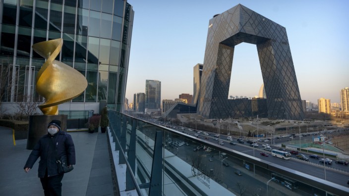Chinas Auslandssender CGTN: Das CCTV- und CGTN-Hauptgebäude in Peking.