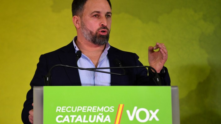 Katalonien: Seine Partei wurde auf Anhieb viertstärkste Kraft: Santiago Abascal, Chef der nationalistischen Vox.