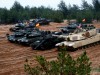 U.S., German, Spanish and Polish troops of the NATO enhanced Forward Presence battle goups with their tanks get ready for the Iron Tomahawk exercise in Adazi,