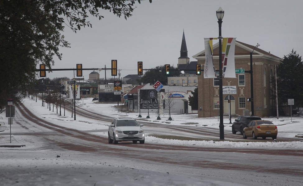 Winter in den USA: Schnee in Fort Worth