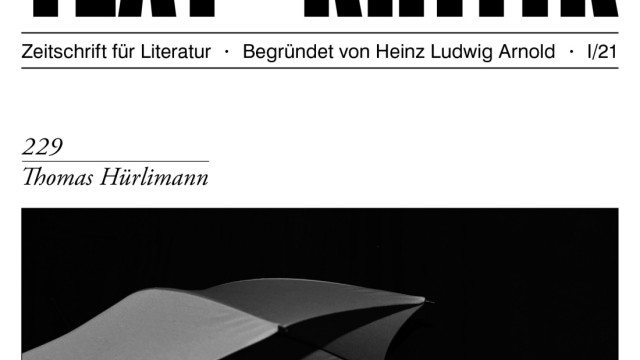 Thomas Hürlimanns Werke: Alexander Honold, Nicolaus von Passavant (Hrsg.): Thomas Hürlimann. Text + Kritik Bd 229. München 2021. 98 Seiten, 24 Euro.