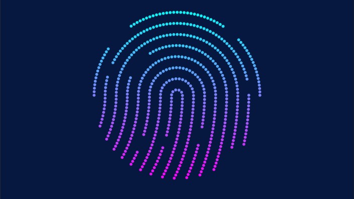 Abstract fingerprint concept, security password concept PUBLICATIONxNOTxINxCHN 804987844701847599