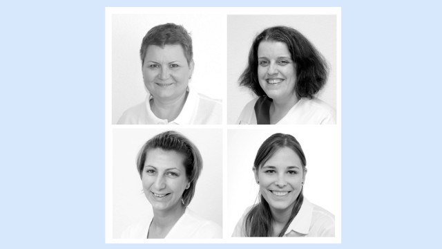 Altenpflege: Janina Janello (oben links), Yvonne Bork (oben rechts), Julijana Hecimovic (unten links) und Alexandra Metzger (unten rechts).