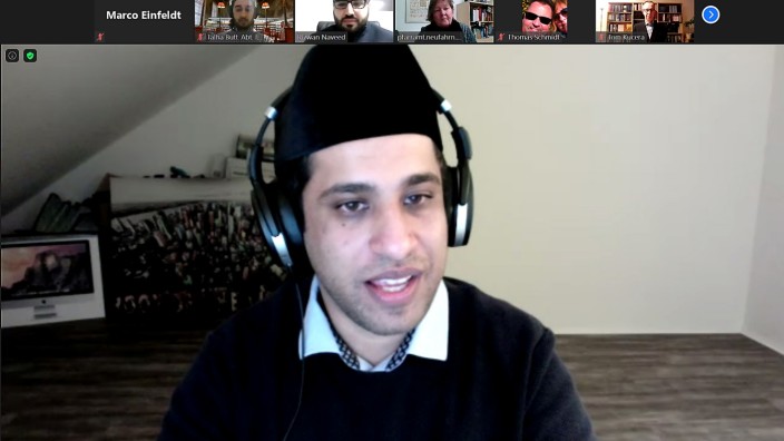 Interreligiöser Austausch im Netz: Irfan Tariq hat am Dienstagabend ein interreligiöses Treffen der Neufahrner Ahmadiyya-Muslime moderiert. Wegen der Corona-Pandemie "traf" man sich erstmals online.