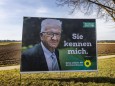 LTW BW 2021.Großplakat der Partei Die Grünen mit Spitzenkandidat und Ministerpräsident Winfried Kretschmann. // 20.02.2