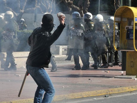 Demonstration, Athen, Foto: AFP