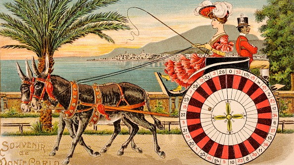 Glücksspiel: Historische Postkarte aus Monte Carlo: Im Netz lässt sich von überall aus zocken - in Deutschland sind Online-Glücksspiele aber eigentlich noch immer größtenteils verboten.