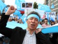 Demonstrierende Uiguren in München, 2009