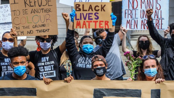 May 29, 2020, New York, New York, USA: Protesters repeated themselves during a Black Lives Matter protest 29 May 2020 in