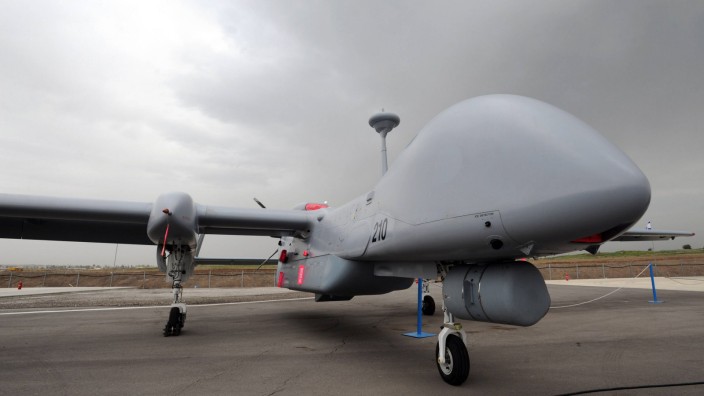 Rüstung: Eine Drohne vom Typ "Heron TP". Bislang werden die Geräte von der Bundeswehr nur zur Aufklärung eingesetzt.