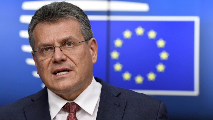 Maroš Šefčovič ist bei der EU für die Umsetzung der Brexit-Vereinbarungen zuständig. Er hat ein Vertragsverletzungsverfahren gegen Großbritannien eingeleitet.