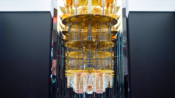 Technik: Diesen Quantencomputer hatte IBM in Las Vegas auf der CES 2020 präsentiert.