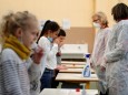 Corona-Test in einer Schule in Nizza