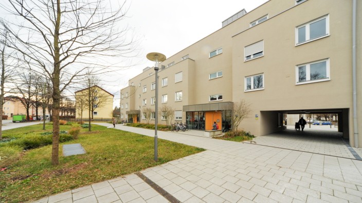 Neubausiedlung der städtischen Wohnungsbaugesellschaft "Gewofag" in München, 2019