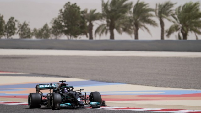 March 13, 2021, Sakhir, Bahrain: LEWIS HAMILTON of Great Britain and Mercedes-AMG F1 Team drives during day two of the 2