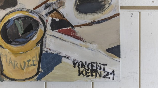 Ausstellung: Vincent Kerns Malerei ist von einem expressiven Gestus bei gleichzeitig eher zurückhaltender, erdiger Farbigkeit geprägt.